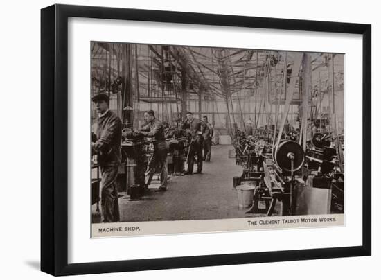 Machine Shop, Clement Talbot Motor Works, London-null-Framed Photographic Print