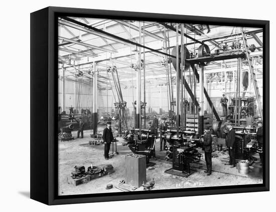 Machine Shop in the Argyll Car Factory, Glasgow, C1899-C1930-null-Framed Premier Image Canvas