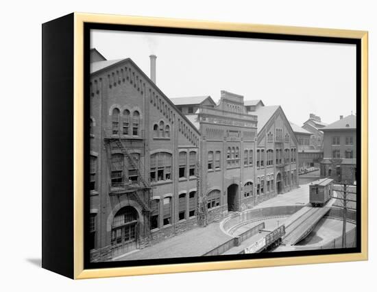 Machine Shop, the Westinghouse Air-Brake Co., Wilmerding, Pa.-null-Framed Stretched Canvas