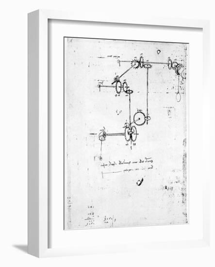 Machinery Designs-Leonardo da Vinci-Framed Giclee Print