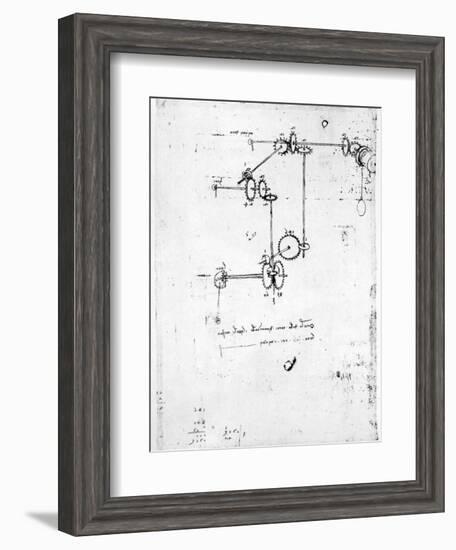 Machinery Designs-Leonardo da Vinci-Framed Giclee Print