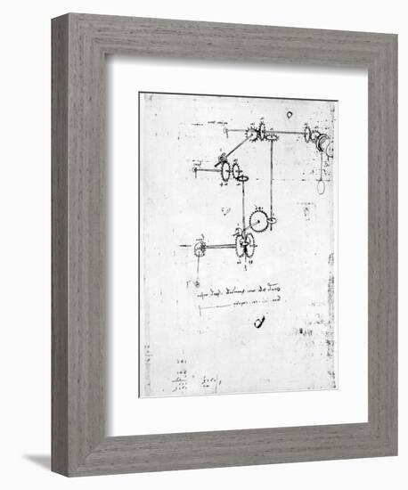 Machinery Designs-Leonardo da Vinci-Framed Giclee Print