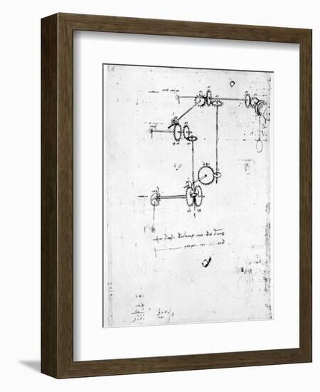 Machinery Designs-Leonardo da Vinci-Framed Giclee Print