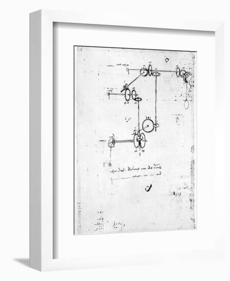 Machinery Designs-Leonardo da Vinci-Framed Giclee Print