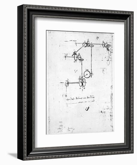 Machinery Designs-Leonardo da Vinci-Framed Giclee Print