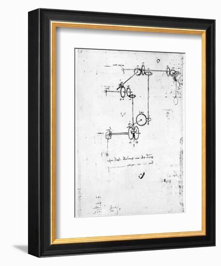 Machinery Designs-Leonardo da Vinci-Framed Giclee Print