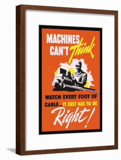 Machines Can't Think-null-Framed Art Print