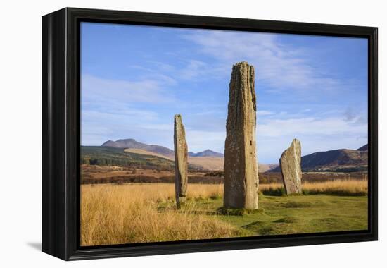 Machrie Moor stone circles, Isle of Arran, North Ayrshire, Scotland, United Kingdom, Europe-Gary Cook-Framed Premier Image Canvas