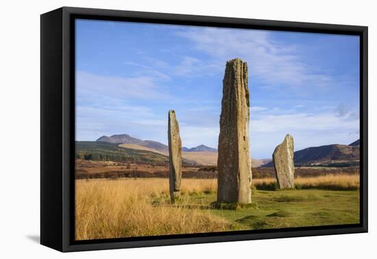 Machrie Moor stone circles, Isle of Arran, North Ayrshire, Scotland, United Kingdom, Europe-Gary Cook-Framed Premier Image Canvas