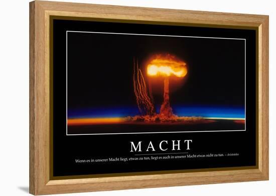 Macht: Motivationsposter Mit Inspirierendem Zitat-null-Framed Premier Image Canvas