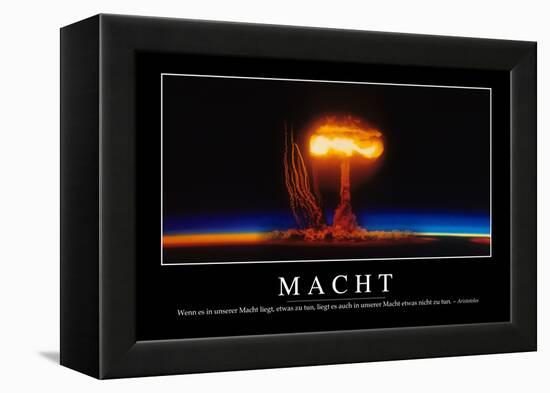 Macht: Motivationsposter Mit Inspirierendem Zitat-null-Framed Premier Image Canvas