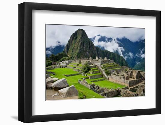 Machu Picchu in Peru. UNESCO World Heritage Site-Byelikova Oksana-Framed Photographic Print