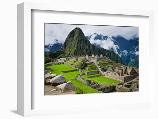 Machu Picchu in Peru. UNESCO World Heritage Site-Byelikova Oksana-Framed Photographic Print