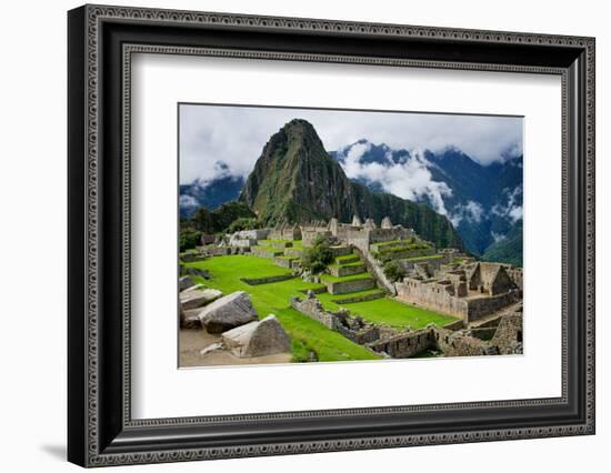 Machu Picchu in Peru. UNESCO World Heritage Site-Byelikova Oksana-Framed Photographic Print