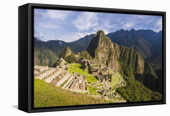 Machu Picchu Inca Ruins and Huayna Picchu (Wayna Picchu), Cusco Region, Peru, South America-Matthew Williams-Ellis-Framed Premier Image Canvas