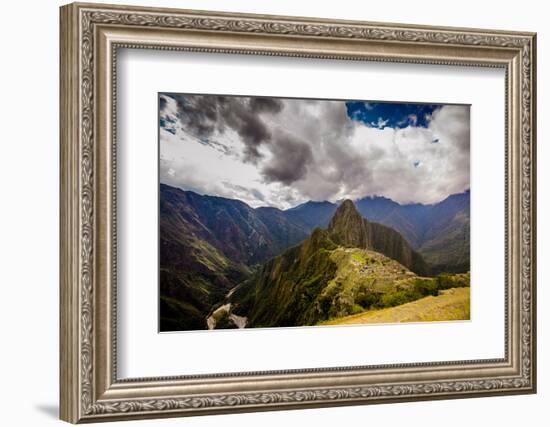 Machu Picchu Incan Ruins, UNESCO World Heritage Site, Sacred Valley, Peru, South America-Laura Grier-Framed Photographic Print