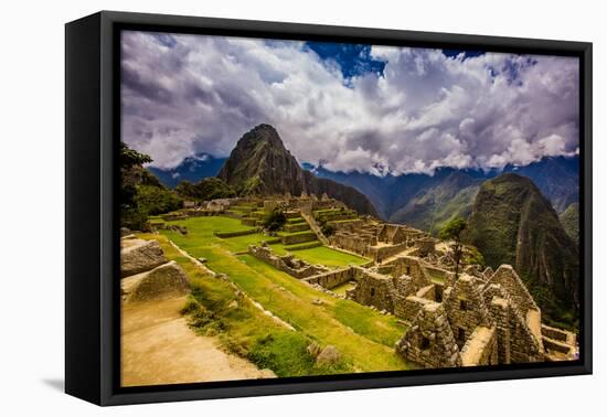 Machu Picchu Incan Ruins, UNESCO World Heritage Site, Sacred Valley, Peru, South America-Laura Grier-Framed Premier Image Canvas