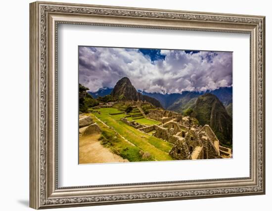 Machu Picchu Incan Ruins, UNESCO World Heritage Site, Sacred Valley, Peru, South America-Laura Grier-Framed Photographic Print