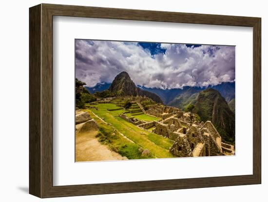 Machu Picchu Incan Ruins, UNESCO World Heritage Site, Sacred Valley, Peru, South America-Laura Grier-Framed Photographic Print