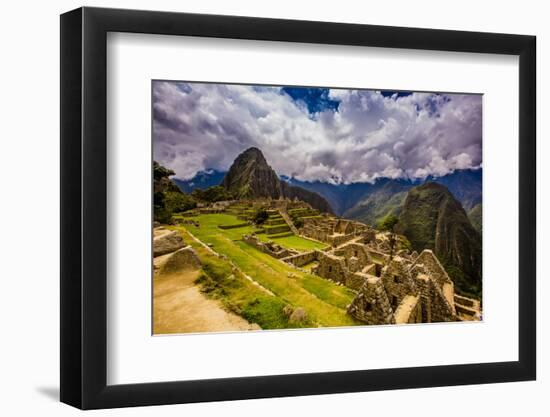 Machu Picchu Incan Ruins, UNESCO World Heritage Site, Sacred Valley, Peru, South America-Laura Grier-Framed Photographic Print