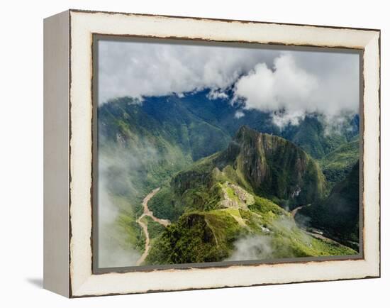 Machu Picchu Ruins seen from the Machu Picchu Mountain, UNESCO World Heritage Site, Cusco Region, P-Karol Kozlowski-Framed Premier Image Canvas