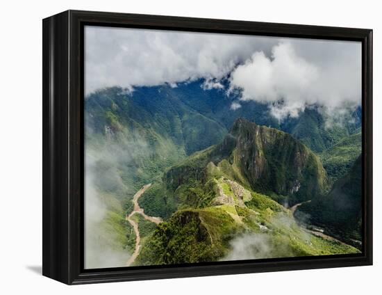 Machu Picchu Ruins seen from the Machu Picchu Mountain, UNESCO World Heritage Site, Cusco Region, P-Karol Kozlowski-Framed Premier Image Canvas