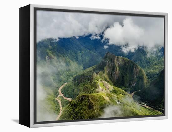 Machu Picchu Ruins seen from the Machu Picchu Mountain, UNESCO World Heritage Site, Cusco Region, P-Karol Kozlowski-Framed Premier Image Canvas