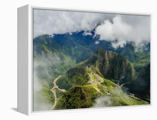 Machu Picchu Ruins seen from the Machu Picchu Mountain, UNESCO World Heritage Site, Cusco Region, P-Karol Kozlowski-Framed Premier Image Canvas