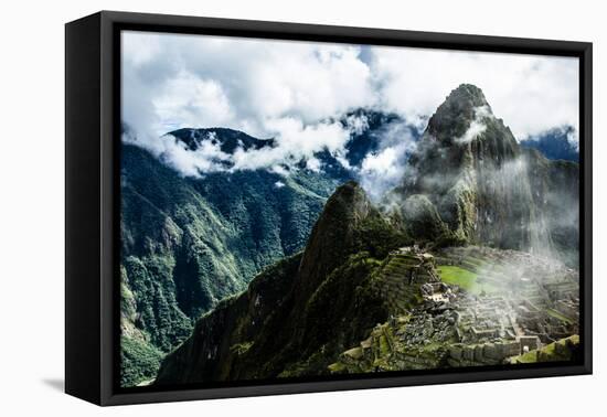 Machu Picchu, the Ancient Inca City in the Andes, Peru-Curioso Travel Photography-Framed Premier Image Canvas