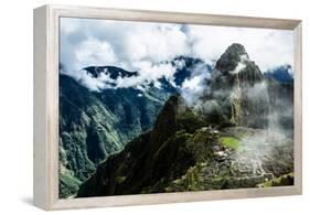 Machu Picchu, the Ancient Inca City in the Andes, Peru-Curioso Travel Photography-Framed Premier Image Canvas