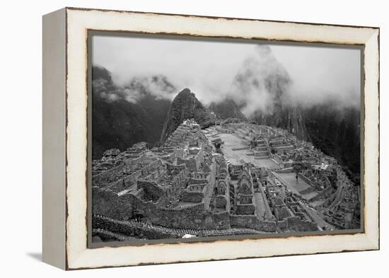 Machu Pichu Peru B/W-null-Framed Stretched Canvas