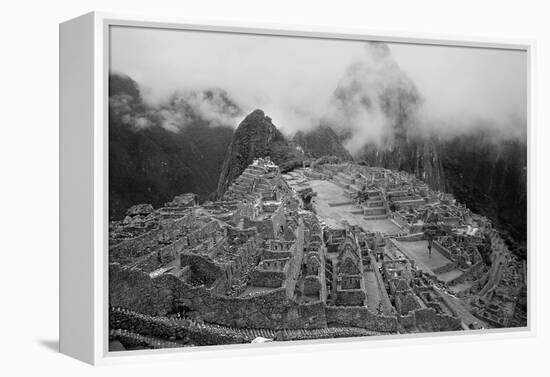 Machu Pichu Peru B/W-null-Framed Stretched Canvas