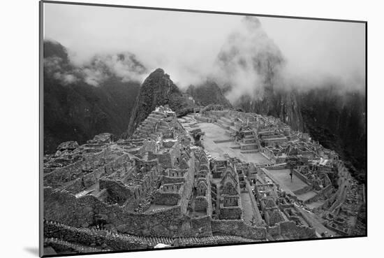 Machu Pichu Peru B/W-null-Mounted Photo
