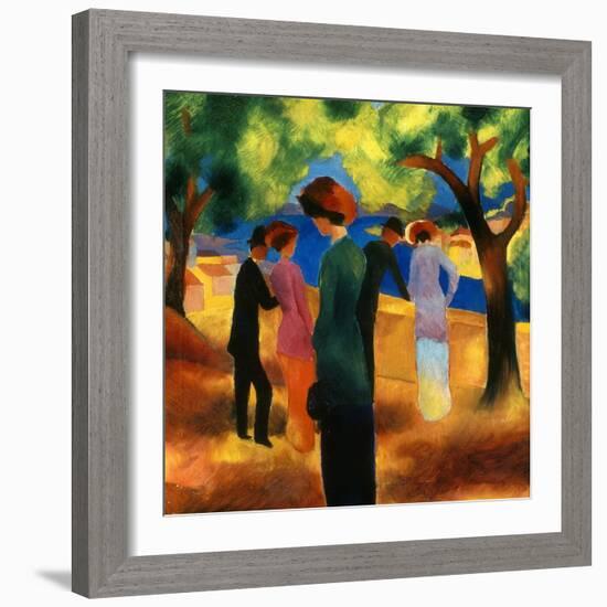 Macke: Green Jacket, 1913-Auguste Macke-Framed Giclee Print