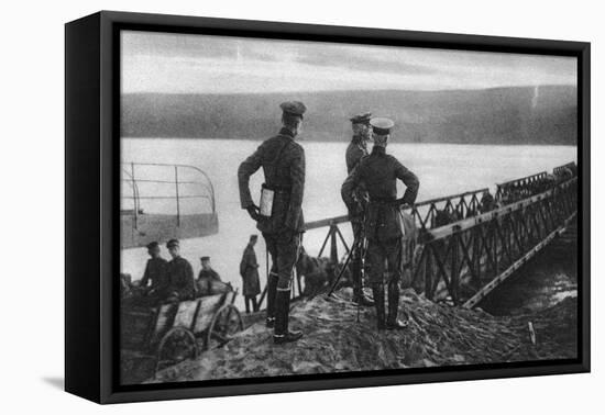 Mackensen's Army Crossing the Danube River, Romania, World War I, 1916-null-Framed Premier Image Canvas