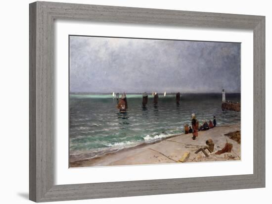 Mackerel fishers, 1877-Fritz Thaulow-Framed Giclee Print