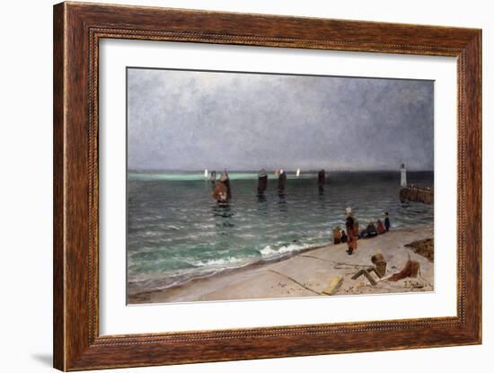 Mackerel fishers, 1877-Fritz Thaulow-Framed Giclee Print