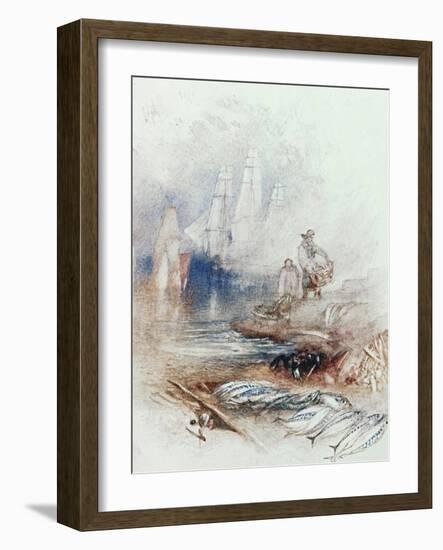 Mackerel on the Beach, circa 1830-35-J. M. W. Turner-Framed Giclee Print