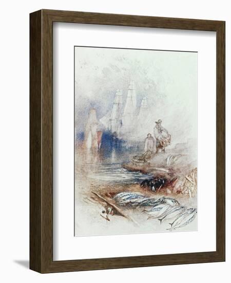 Mackerel on the Beach, circa 1830-35-J. M. W. Turner-Framed Giclee Print