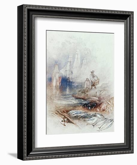 Mackerel on the Beach, circa 1830-35-J. M. W. Turner-Framed Giclee Print