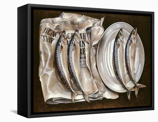 Mackerel with Mail, 1980-Sandra Lawrence-Framed Premier Image Canvas