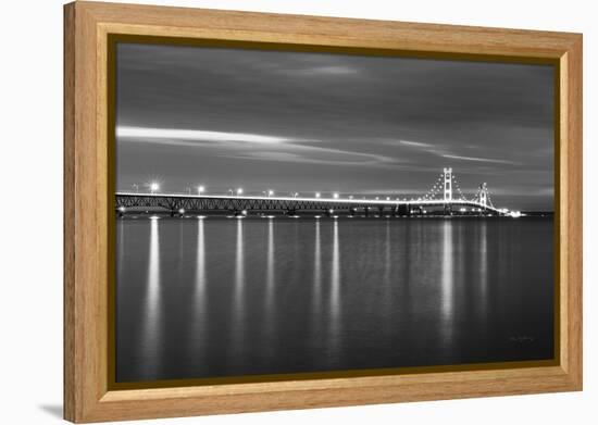 Mackinac Bridge BW-Alan Majchrowicz-Framed Stretched Canvas