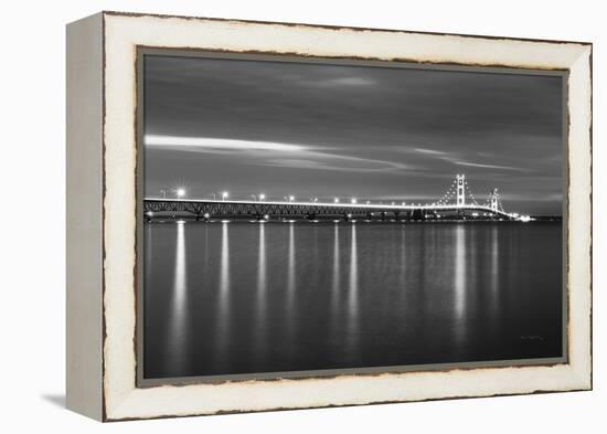 Mackinac Bridge BW-Alan Majchrowicz-Framed Stretched Canvas