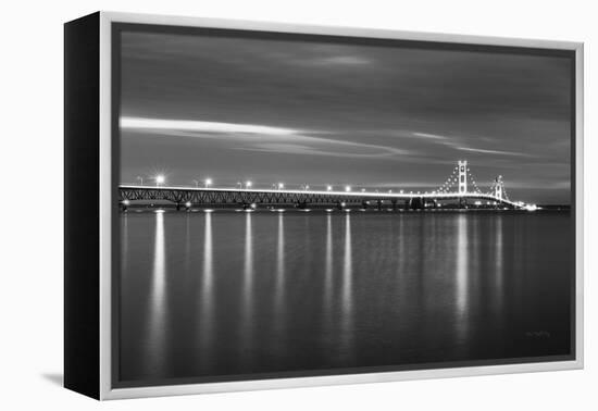 Mackinac Bridge BW-Alan Majchrowicz-Framed Stretched Canvas