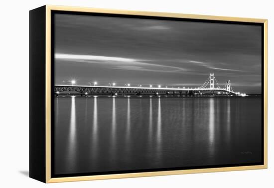 Mackinac Bridge BW-Alan Majchrowicz-Framed Stretched Canvas