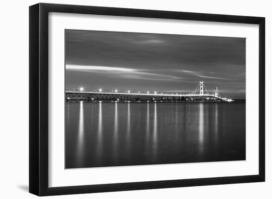 Mackinac Bridge BW-Alan Majchrowicz-Framed Art Print