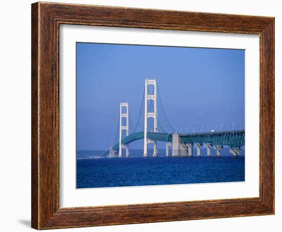 Mackinac Bridge, Mackinaw City, Michigan, USA-Michael Snell-Framed Photographic Print