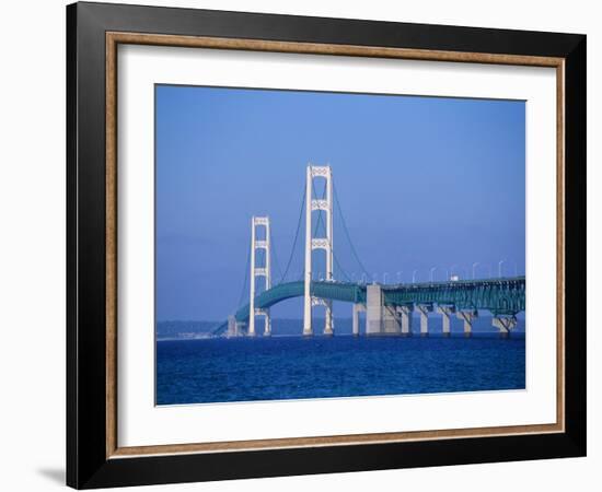 Mackinac Bridge, Mackinaw City, Michigan, USA-Michael Snell-Framed Photographic Print