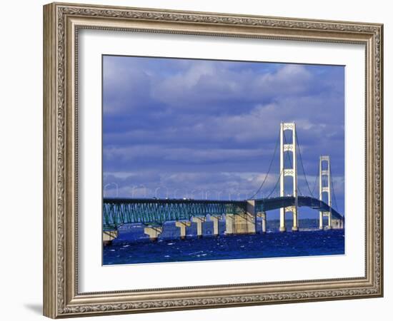 Mackinac Bridge, Michigan, USA-Chuck Haney-Framed Photographic Print