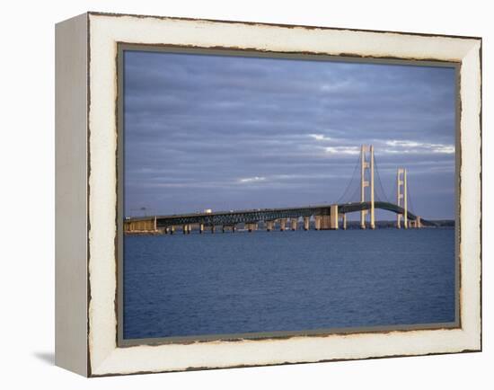 Mackinac Bridge, Michigan, USA-null-Framed Premier Image Canvas